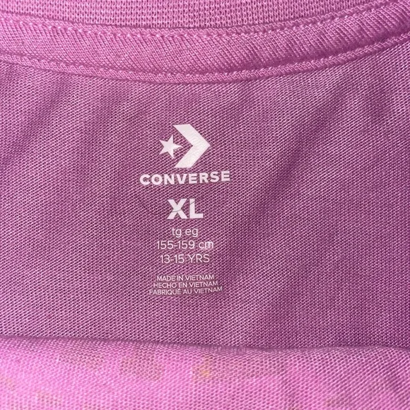 Converse Girls Purple Graphic Top - Picture 7 of 7